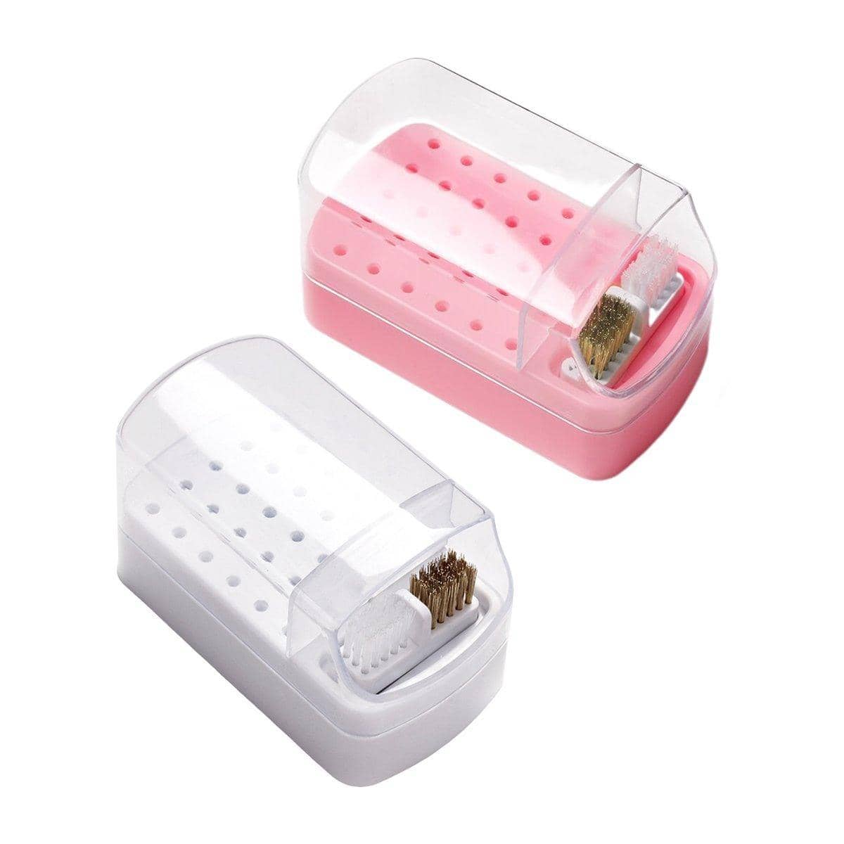 30 Hole Nail Drill Bit Holder with Dustproof Cover - White - view 3