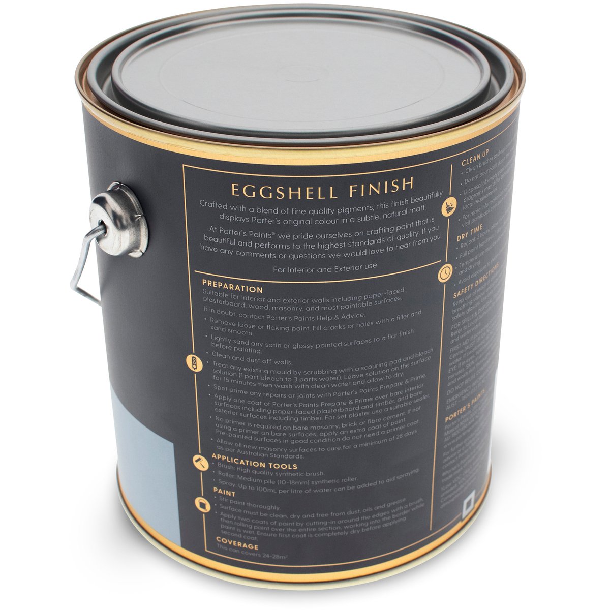 Porter S Yacht Race Eggshell Finish Paint - 2L - 162mm x 156mm x 141mm - SuperSaverAU - view 4