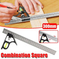 300mm Adjustable Combination Square with Level Bubble and Scribe