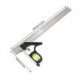 300mm Adjustable Combination Square with Level Bubble and Scribe - view 3