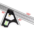 300mm Adjustable Combination Square with Level Bubble and Scribe - view 4