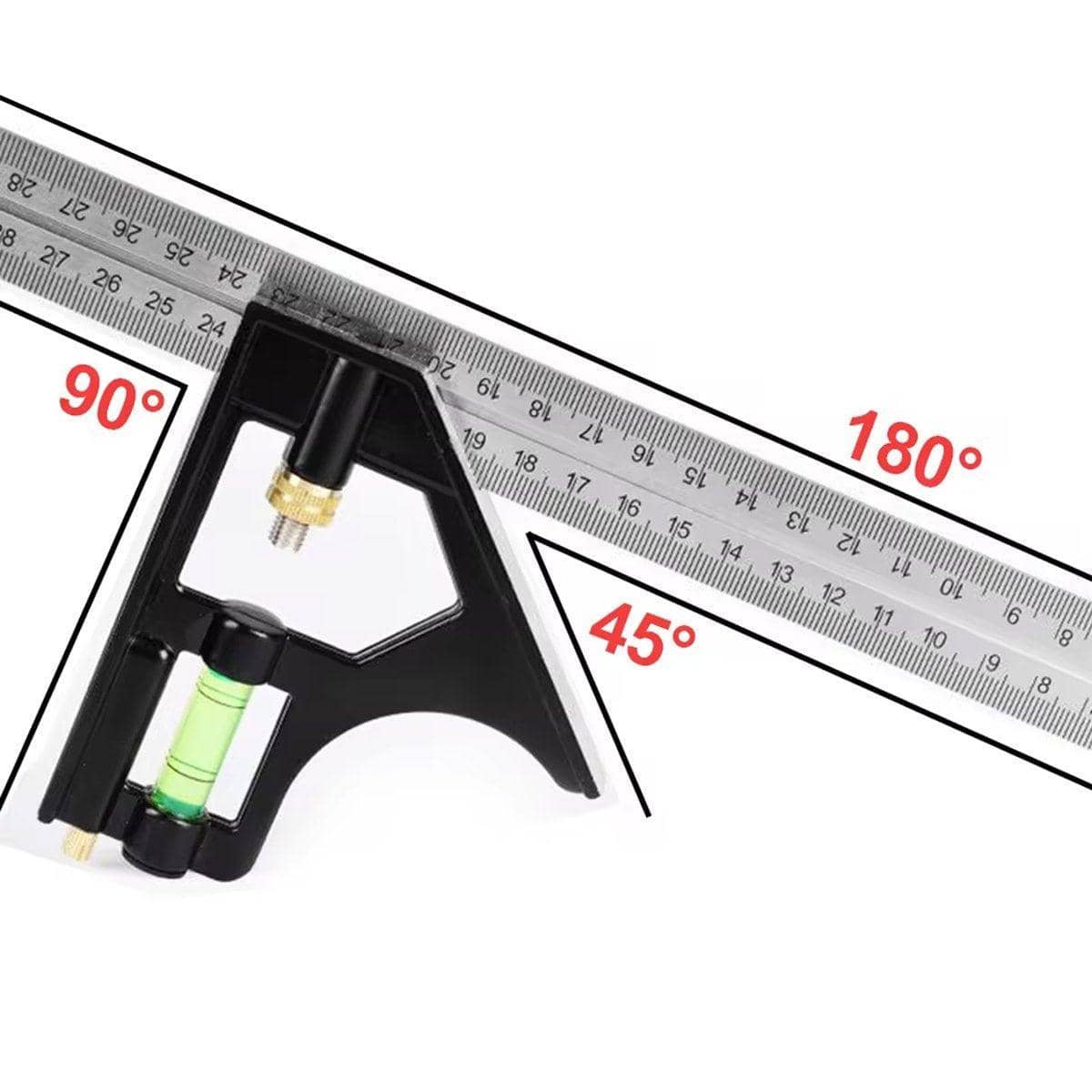 300mm Adjustable Combination Square with Level Bubble and Scribe - view 4