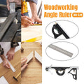 300mm Multifunctional Angle Ruler with 180 Degree Protractor and Level - Stainless Steel