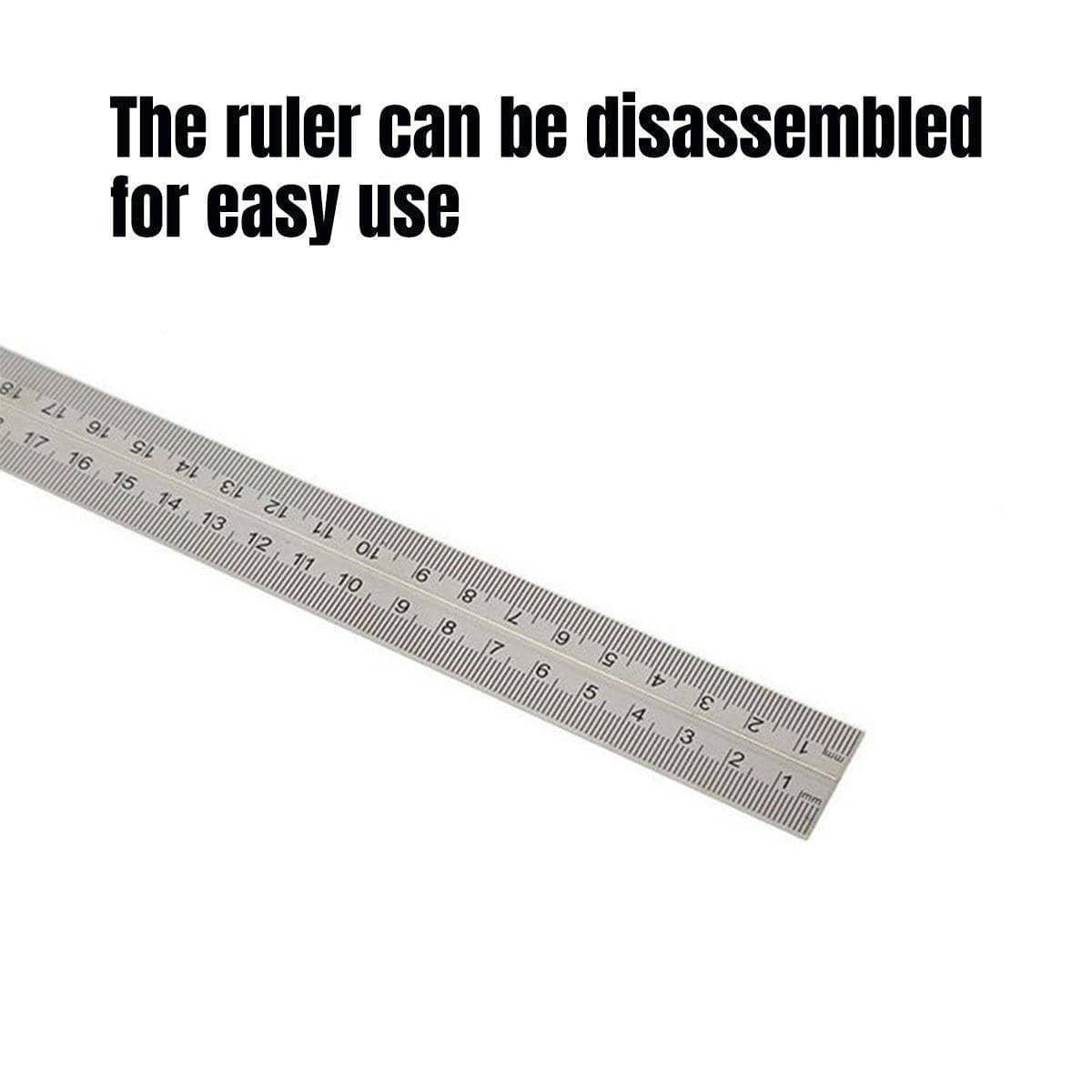 300mm Multifunctional Angle Ruler with 180 Degree Protractor and Level - Stainless Steel - view 5