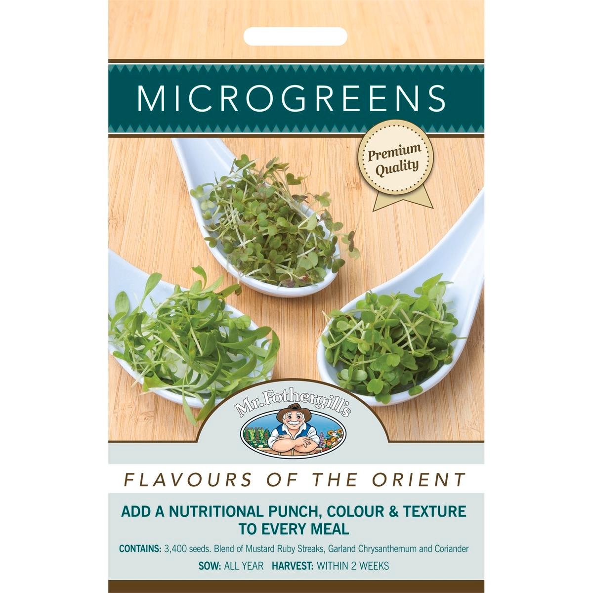 Mr Fothergill Microgreens Flavours of the Orient 75mm Seeds Healthy - SuperSaverAU - view 1
