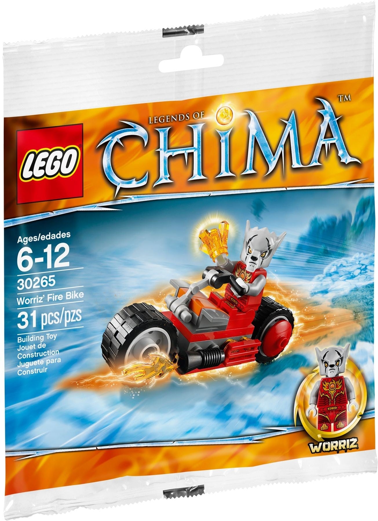 LEGO 30265 Worriz' Fire Bike - Legends of Chima - SuperSaverAU - view 1