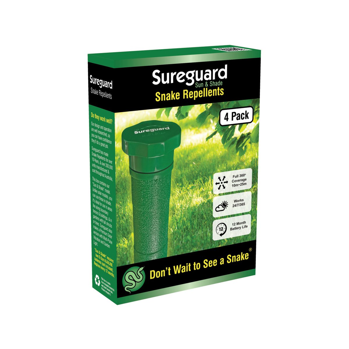 Sureguard Snake Repellent 4 Pack - 50mm - Durable - Effective Deterrent - SuperSaverAU - view 1