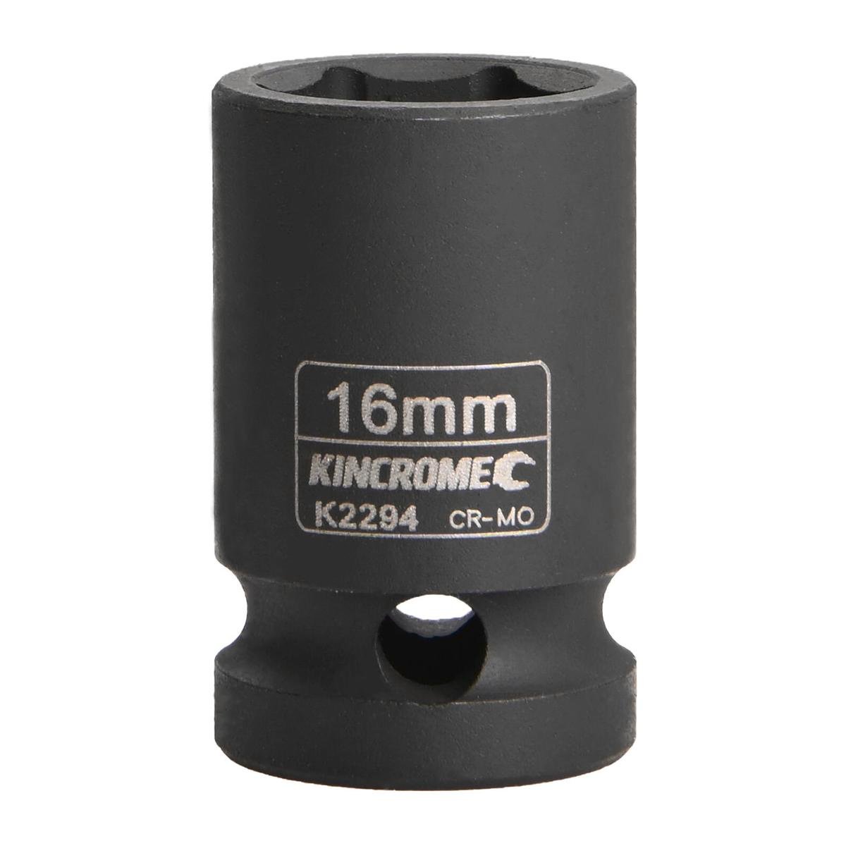 Kincrome 16mm Impact Socket - 1/2 Inch - Cr-Mo Steel - Rust Resistant - SuperSaverAU - view 1