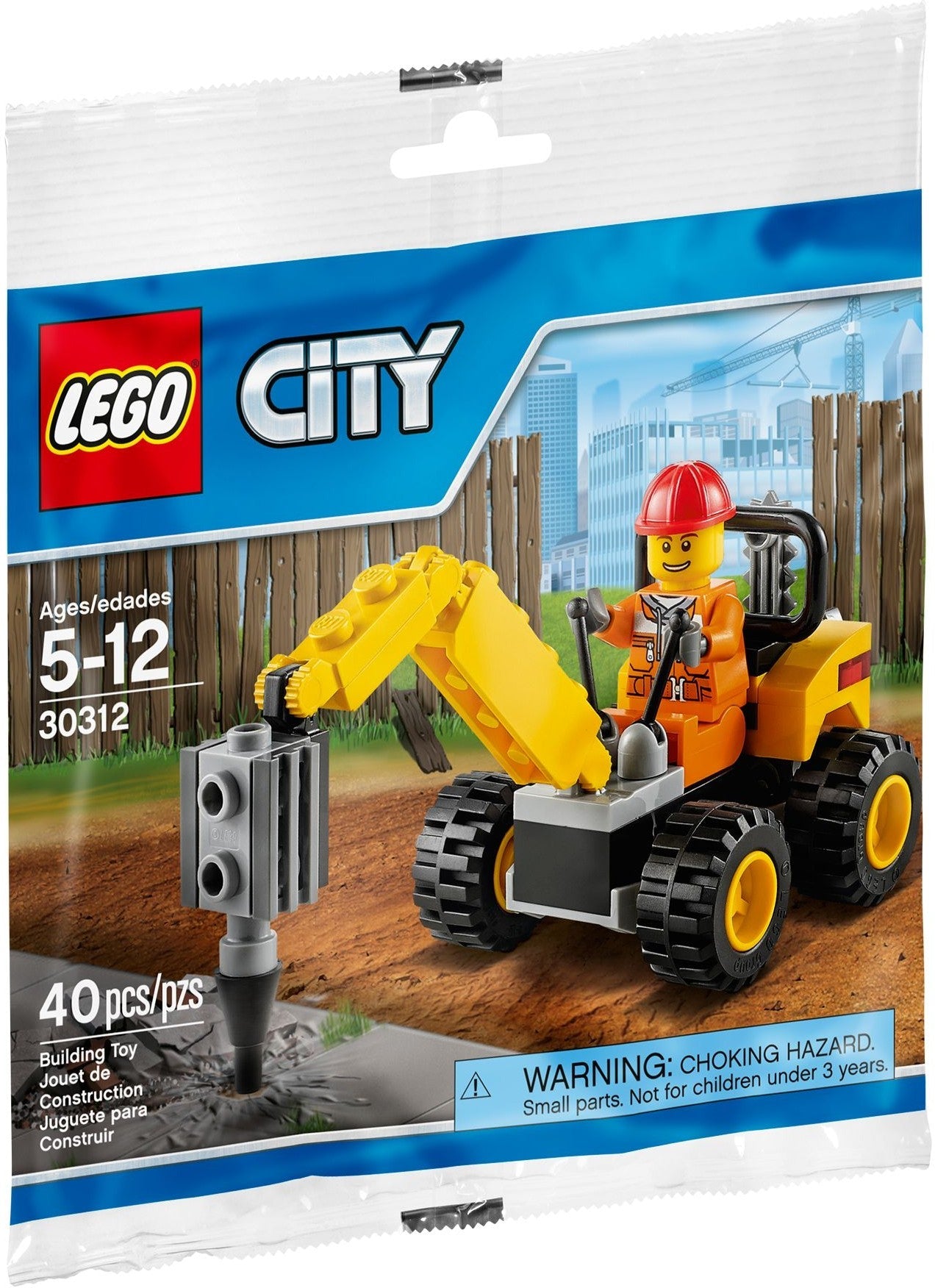 LEGO 30312 City Demolition Driller - Mini Construction Set - SuperSaverAU - view 1