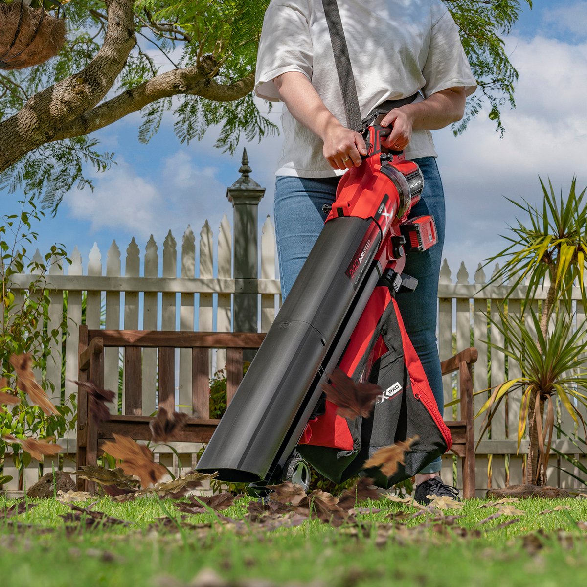 Ozito PXC 36V Brushless Blower Vacuum - 2 x 18V - 45L Collection Bag - 240KM/H - SuperSaverAU - view 2