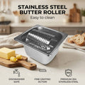 304 Stainless Steel Butter Roller with Collection Tray for Kitchens