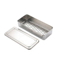 304 Stainless Steel Chopstick Baskets with Lids Set of 2 Ventilated - view 2