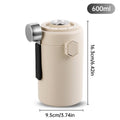304 Stainless Steel Coffee Bean Sealed Jar 600ml Food Grade Leakproof - Beige - view 4