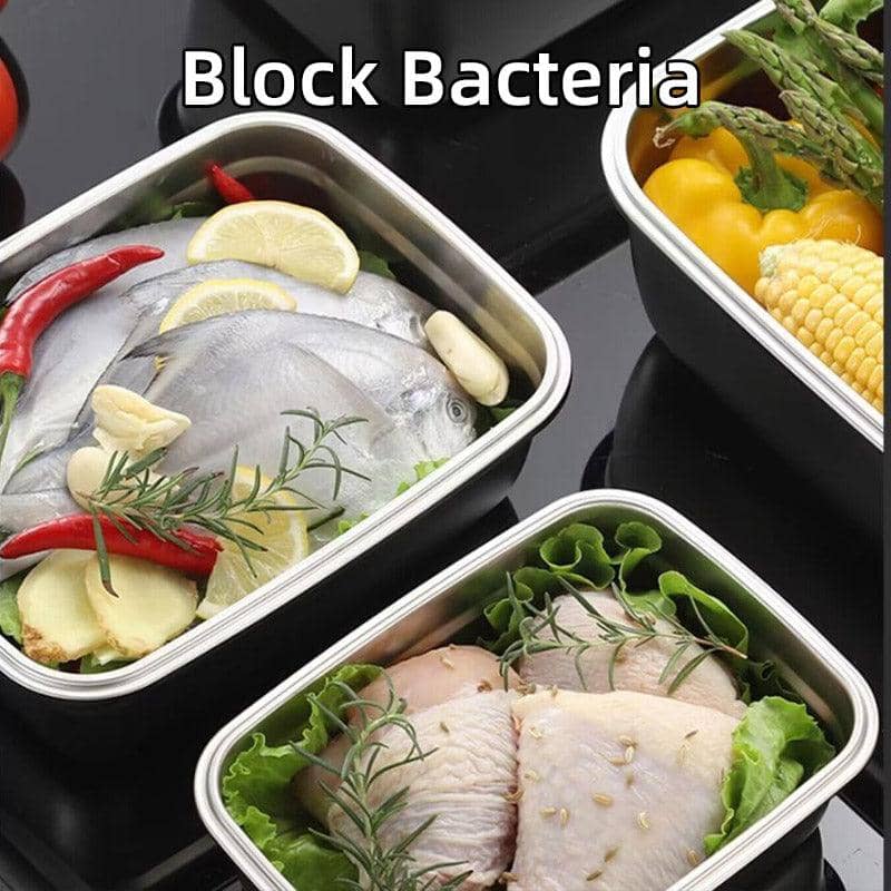 304 Stainless Steel Crisper Box with Lid - 3800ml Lunch Box - view 4