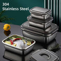 304 Stainless Steel Crisper Box with Lid - 3800ml Lunch Box - view 5