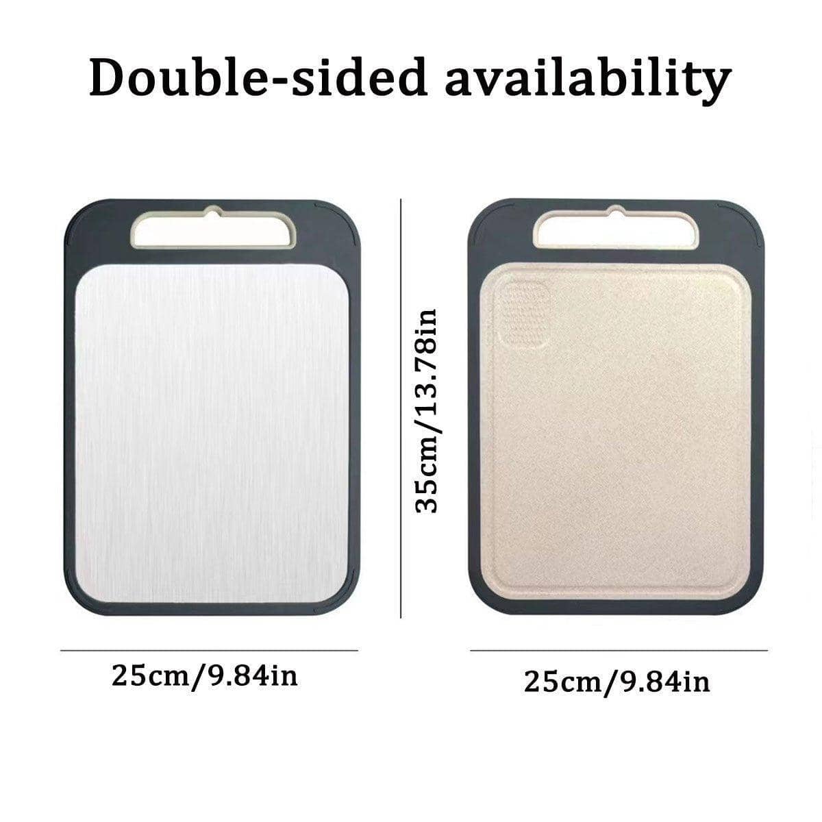 304 Stainless Steel Cutting Board, Double-Sided, 35 x 25 cm - view 3