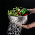 304 Stainless Steel Drain Basket for Rice, Vegetables and Fruit Washing - view 5