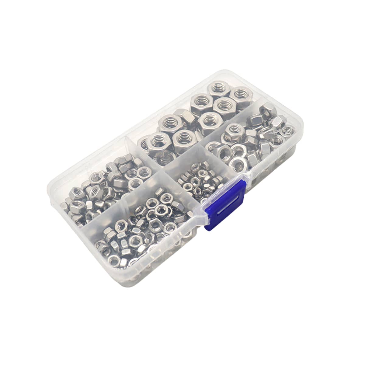 304 Stainless Steel Hex Nut Assortment Kit, 220 Pieces - Metric M3 to M8 - view 2