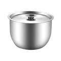 304 Stainless Steel Mixing Basin with Lid - 19 cm Tall - view 2