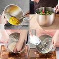 304 Stainless Steel Mixing Basin with Lid - 19 cm Tall - view 4