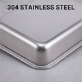 304 Stainless Steel Rectangular Trays 36 x 27 cm Set of 4 - view 4