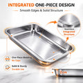304 Stainless Steel Rectangular Trays 36 x 27 cm Set of 4 - view 5