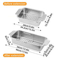 304 Stainless Steel Retractable Sink Drain Basket, Adjustable Kitchen Dish Rack - view 3