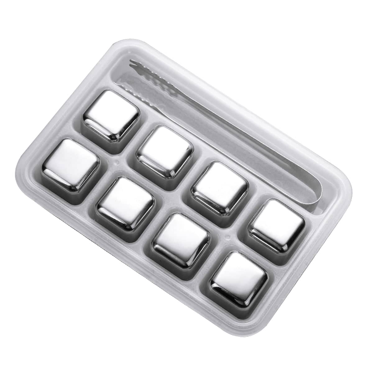 304 Stainless Steel Reusable Ice Cubes for Whiskey and Wine, Set of 8 - view 2