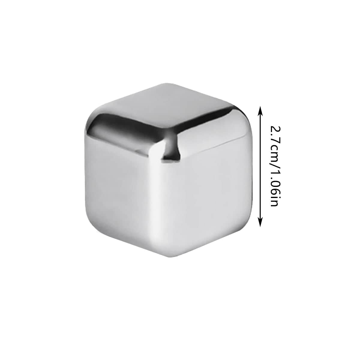 304 Stainless Steel Reusable Ice Cubes for Whiskey and Wine, Set of 8 - view 3