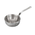 304 Stainless Steel Small Oil Pan with Spout, Oil Splatter Reducing Frying Pan - view 2