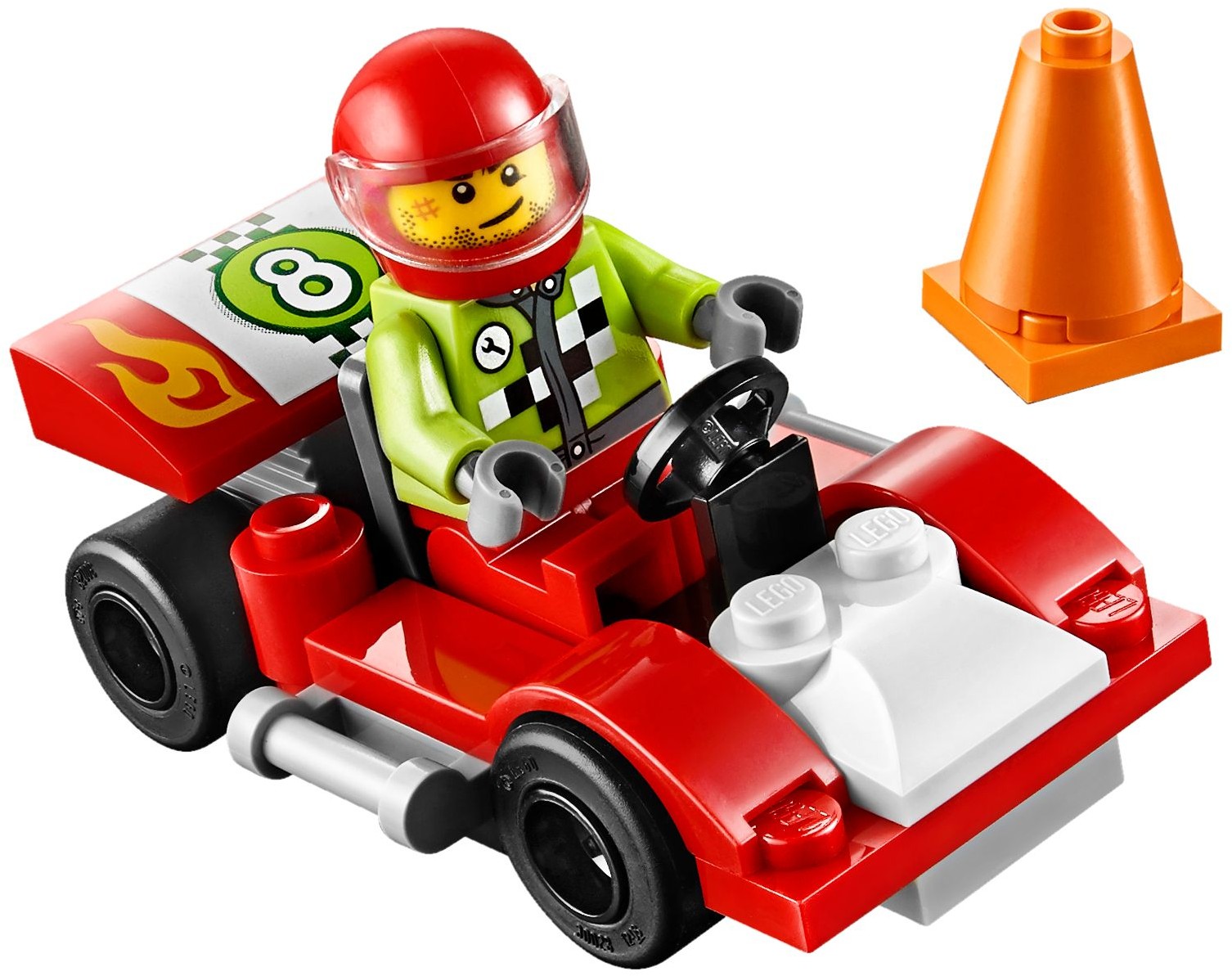 LEGO 30473 Racer - Race Car Minifigure & Cone - SuperSaverAU - view 2