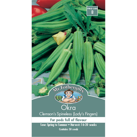 Mr Fothergill S Lady S Finger Okra Seeds - 75mm Green - Versatile Flavor - SuperSaverAU - view 1