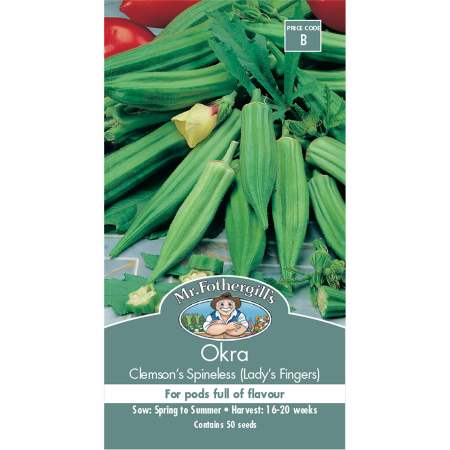 Mr Fothergill S Lady S Finger Okra Seeds - 75mm Green - Versatile Flavor - SuperSaverAU - view 1