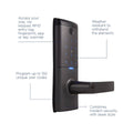 Gainsborough Mode Smart Entrance Lever Lock - Graphite - RFID, Fingerprint, Keypad - 115mm x 230mm x 52mm - SuperSaverAU - view 3