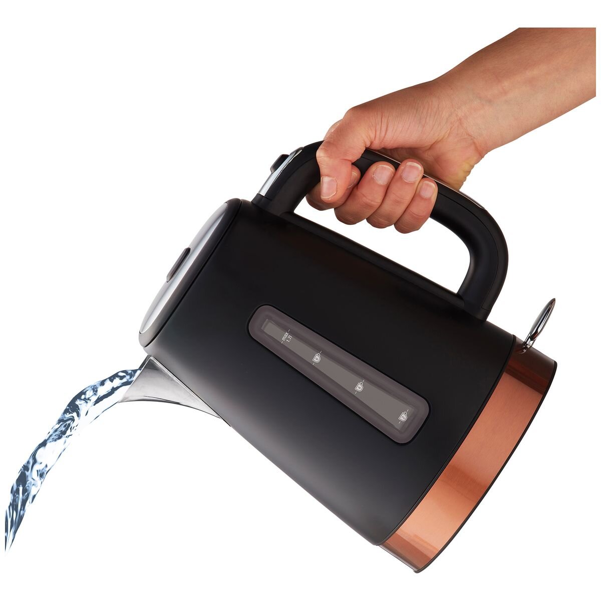 Russell Hobbs Brooklyn Kettle 1.7L - Copper and Matte Black, Quiet Boil, Perfect Pour Spout - RHK92COP