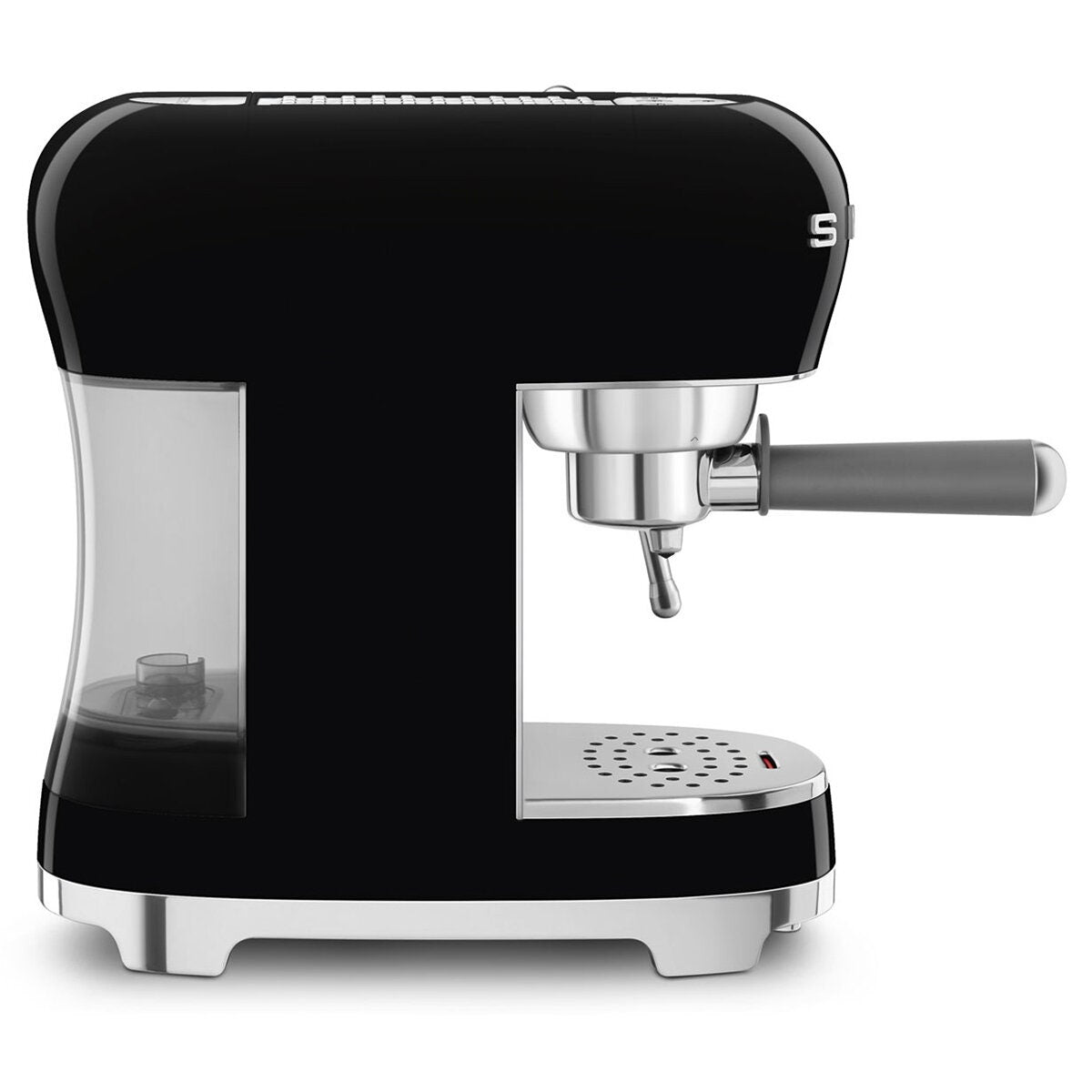 Smeg 50s Style Espresso Coffee Machine - 15 Bar, ThermoBlock, Steam Wand, Black - ECF02BLAU