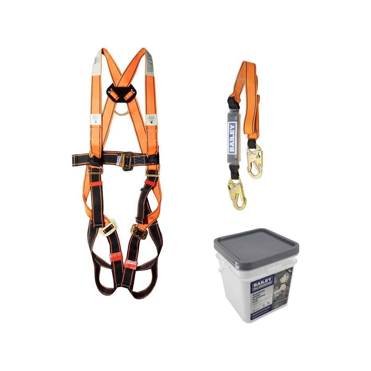 Bailey Fall Protection Elevated Work Platform Kit - Universal Harness - 2.0m Lanyard - 5kg - SuperSaverAU - view 1