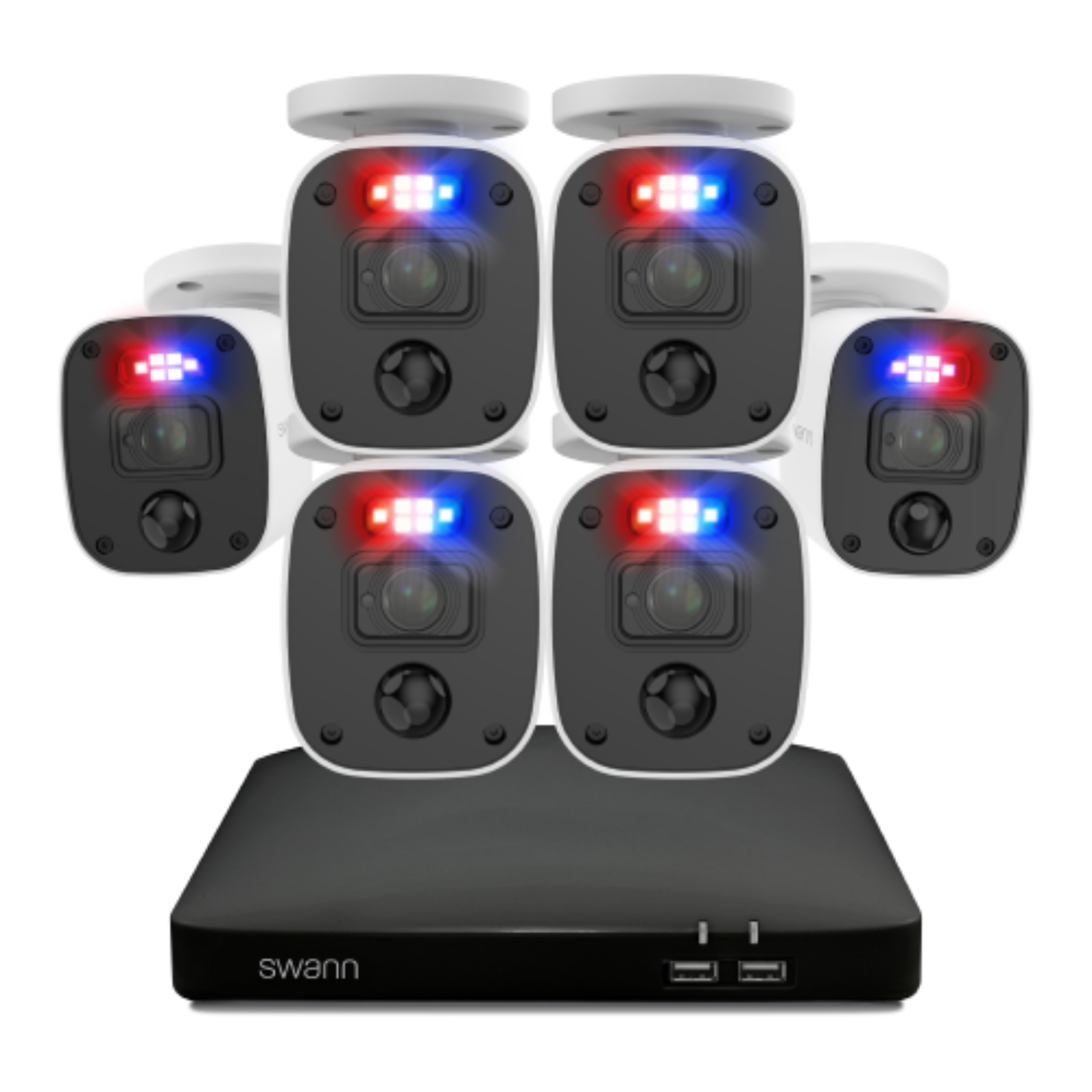 Swann 6 Camera 8 Channel 2K DVR Security System, Audio Recording, 1TB HDD SWDVK-8468062KMQB