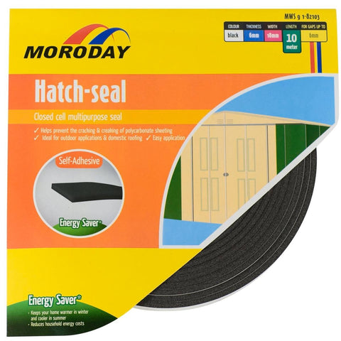 Moroday Hatch Seal Foam 6x18mmx10m Black - Noise Reduction - Easy Install - SuperSaverAU - view 1