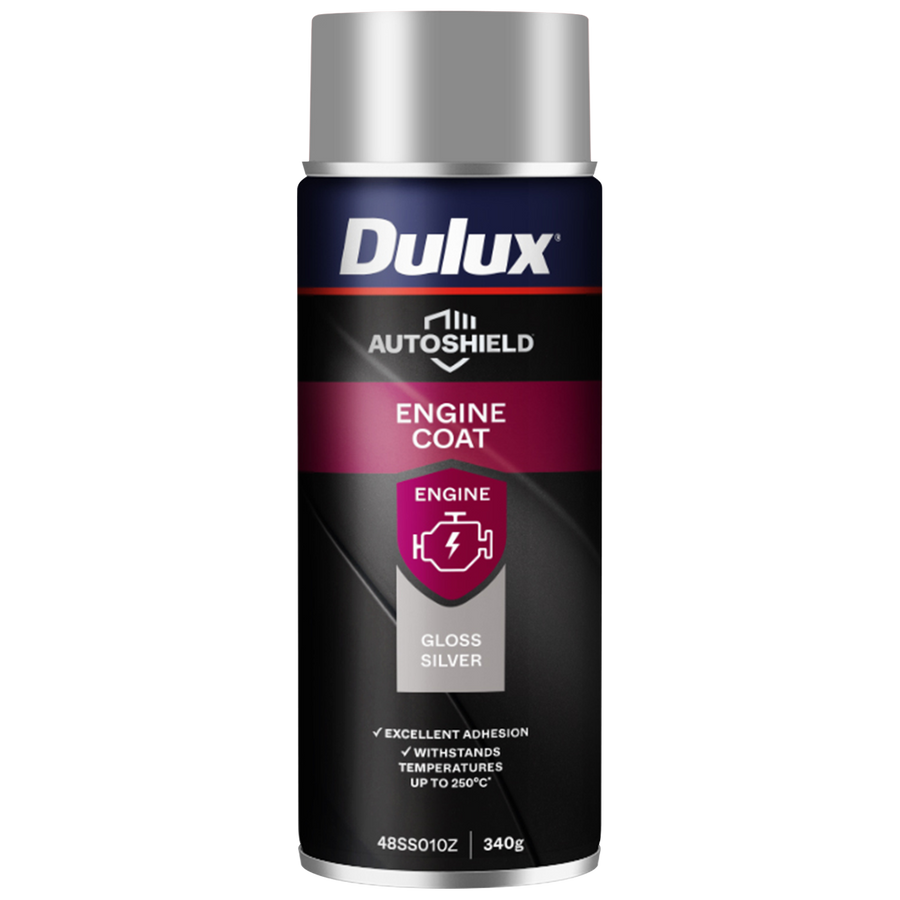 Dulux Autoshield Spray Paint - 340g - Silver - Engine Coat - Heat Resistant - SuperSaverAU - view 1