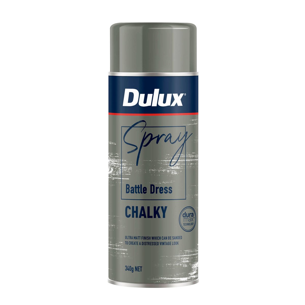 Dulux Spray Paint Chalky 340g Battle Dress - Fast Drying - Self-Priming - SuperSaverAU - view 1