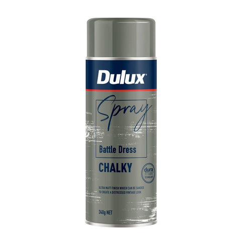 Dulux Spray Paint Chalky 340g Battle Dress - Fast Drying - Self-Priming - SuperSaverAU - view 1