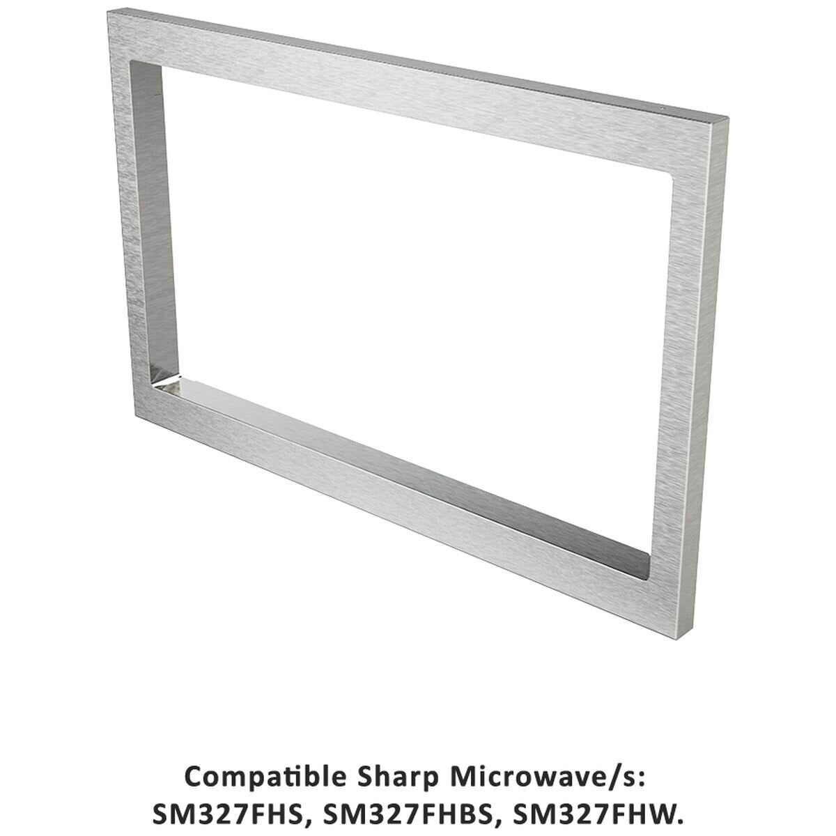 Sharp stainless steel microwave trim kit - Australian made - Suits SM327FHS, SM327FHBS and SM327FHW - EBR40ST