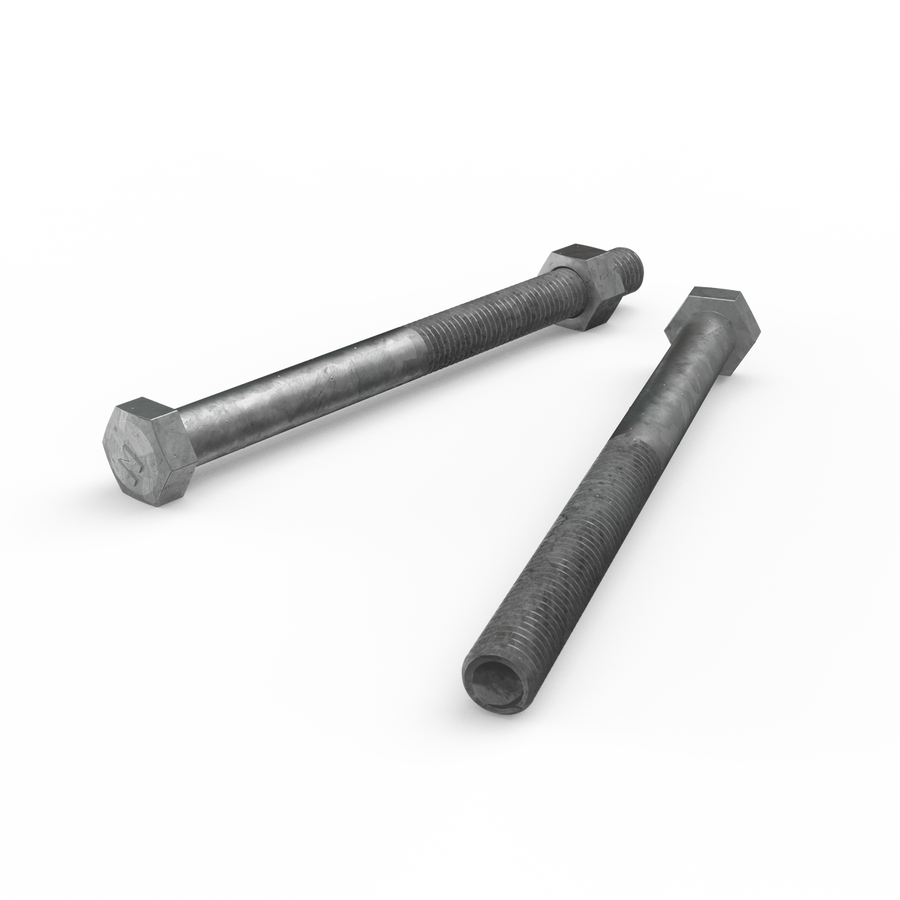 Zenith M12 x 150mm Hot Dip Galvanised Hex Head Bolts and Nuts - SuperSaverAU - view 1