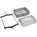 Kamado Joe JoeTisserie basket kit - flat basket and tumbler basket, stainless steel, silver - KJ15172022