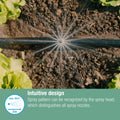 GARDENA 360 Degree Micro Irrigation Spray Nozzle 5 Pack Black/Turquoise
