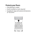 Surface Gard 19mm Black Square Plastic Chair Tips 4 Pack - SuperSaverAU - view 3