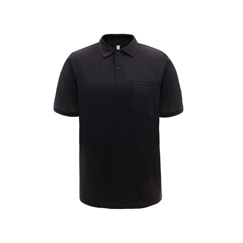 Craftright Black Short Sleeve Polo XL - Lightweight - Ribbed Collar - Pocket - SuperSaverAU - view 1