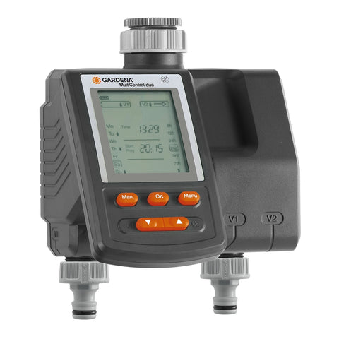 GARDENA MultiControl Duo Water Computer 1874-20 - 2 Zones, Programmable, Digital Display