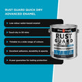 White Knight Rust Guard Quick Dry Enamel 4L Black Gloss